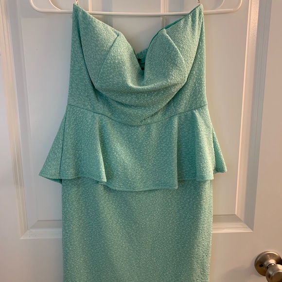 Turquoise tube top dress with glitter - Picture 2 of 2